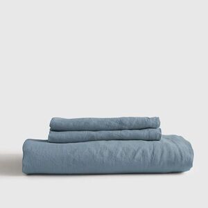 Quince Tranquil Blue Linen Sheet Set